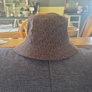 Michael Kors Brown MK Monogram Bucket Hat